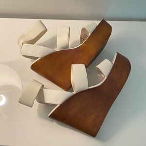 White Steve Madden Wedges - Size 8